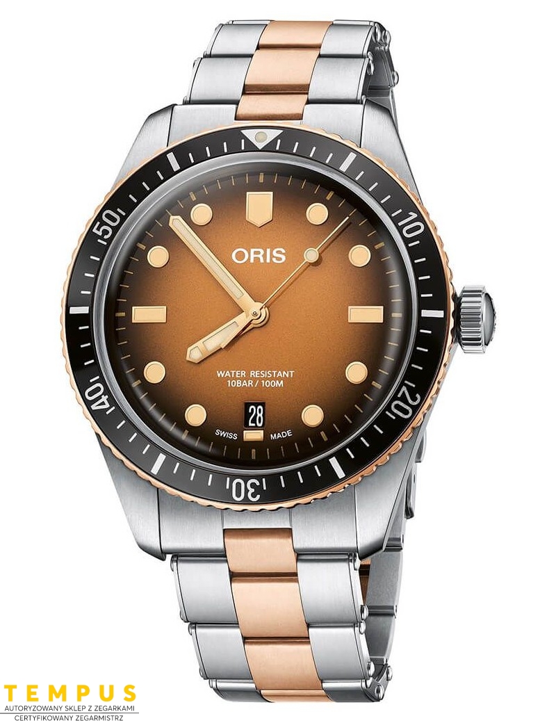 Zegarek sportowy męski Oris Divers Sixty-Five 01 733 7707 4356-07 8 20 17 - Zegarki ORIS