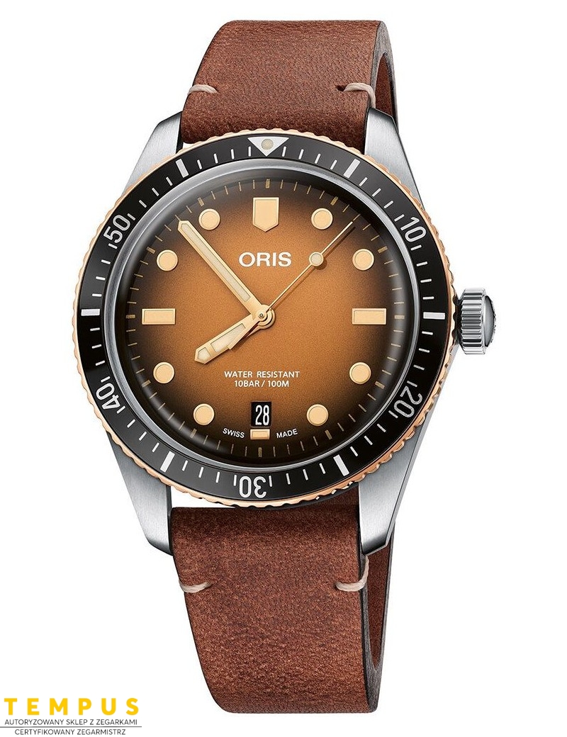 Zegarek sportowy męski Oris Divers Sixty-Five 01 733 7707 4356-07 5 20 45 - Zegarki ORIS