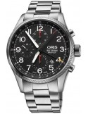 Zegarek lotniczy męski Oris Big Crown Propilot Chronograph Gmt 01 677 7699 4164-07 8 22 19 - Zegarki ORIS