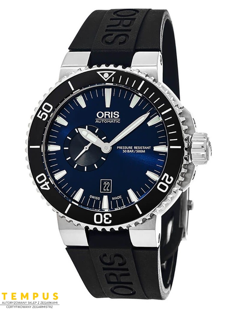 Zegarek sportowy męski Oris Aquis Small Second Date 01 743 7673 4135-07 4 26 34Eb - Zegarki ORIS Zegarek sportowy męski Oris Aquis Small Second Date 01 743 7673 4135-07 4 26 34Eb - Zegarki ORIS