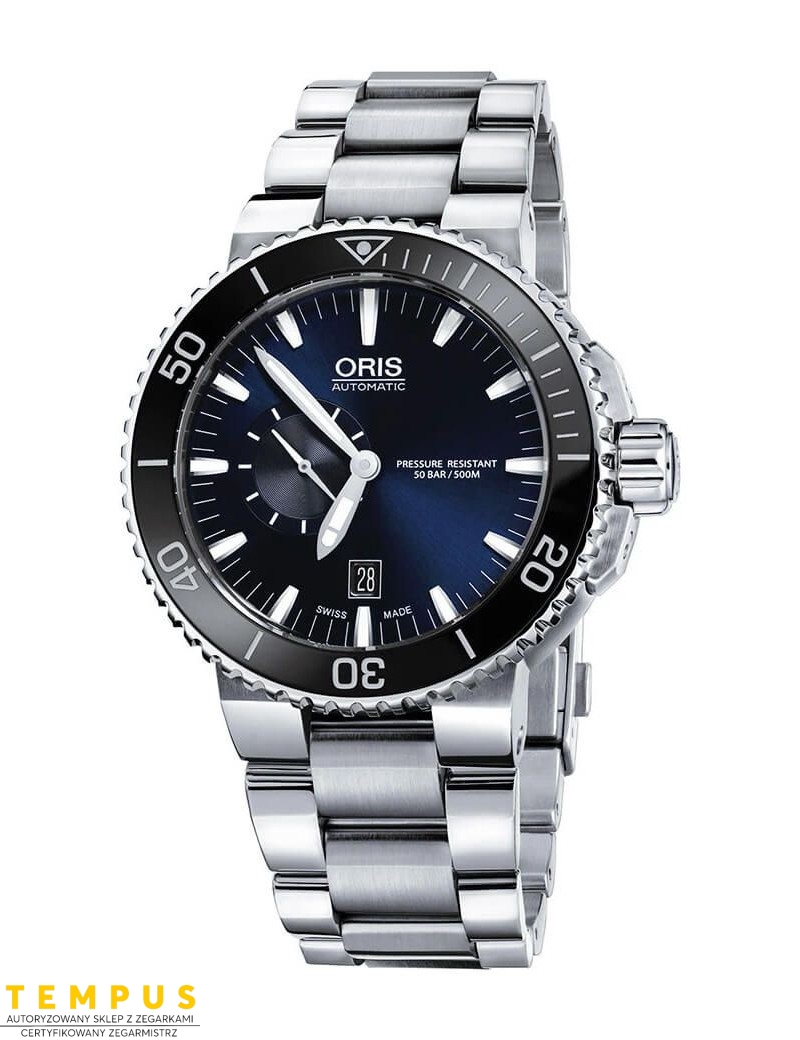 Zegarek sportowy męski Oris Aquis Small Second Date 01 743 7673 4135-07 8 26 01Peb - Zegarki ORIS