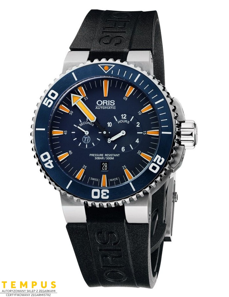 Zegarek sportowy męski Oris Aquis Tubbataha Limited Edition 01 749 7663 7185-Set - Zegarki ORIS