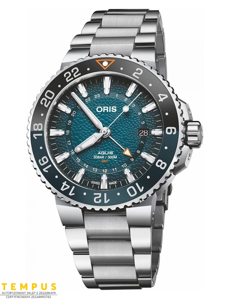 Zegarek sportowy męski Oris Aquis Whale Shark Limited Edition 01 798 7754 4175-Set - Zegarki ORIS Zegarek sportowy męski Oris Aquis Whale Shark Limited Edition 01 798 7754 4175-Set - Zegarki ORIS