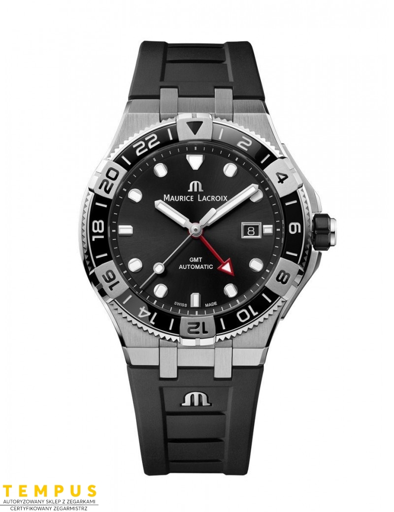 Zegarek sportowy męski Maurice Lacroix Aikon Venturer GMT AI6158-SS001-330-2 - Zegarki MAURICE LACROIX