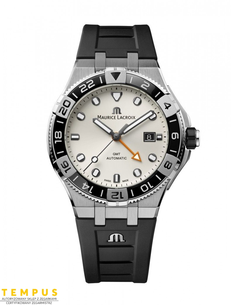 Zegarek sportowy męski Maurice Lacroix Aikon Venturer GMT AI6158-SS001-130-2 - Zegarki MAURICE LACROIX