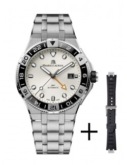Zegarek sportowy męski Maurice Lacroix Aikon Venturer GMT AI6158-SS00F-130-A - Zegarki MAURICE LACROIX