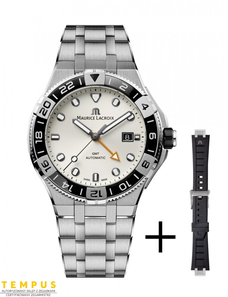 Zegarek sportowy męski Maurice Lacroix Aikon Venturer GMT AI6158-SS00F-130-A - Zegarki MAURICE LACROIX Zegarek sportowy męski Maurice Lacroix Aikon Venturer GMT AI6158-SS00F-130-A - Zegarki MAURICE LACROIX