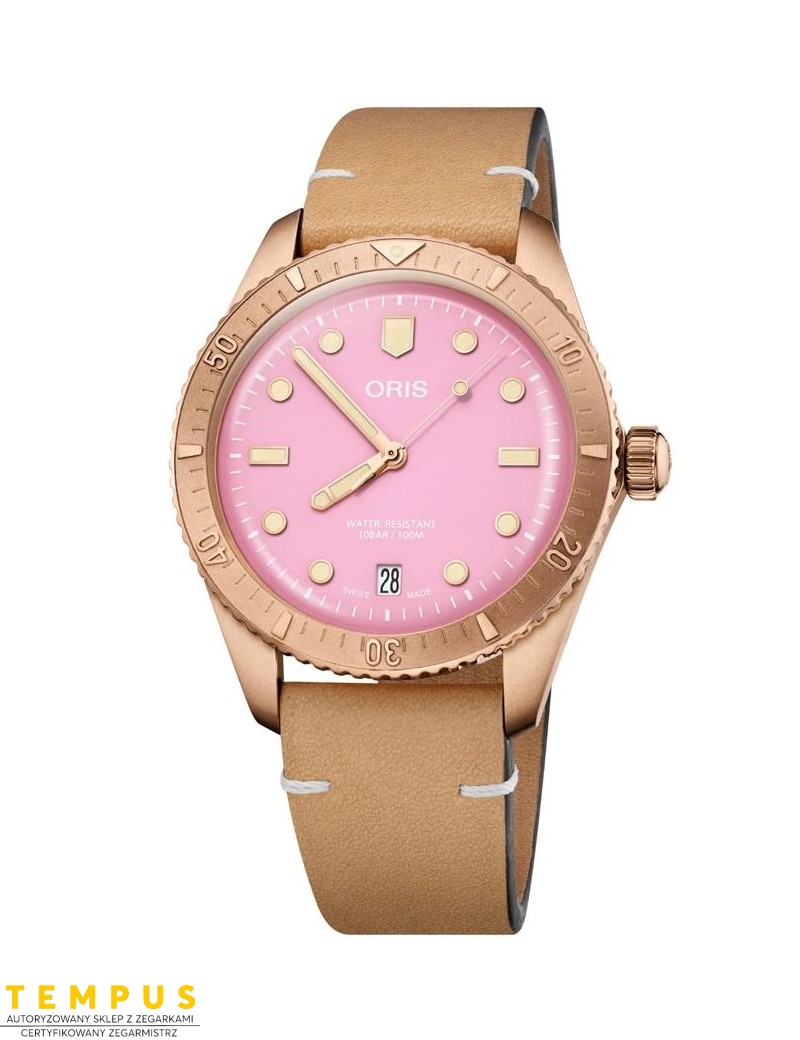 Zegarek sportowy damski, unisex Oris Divers Sixty-Five Cotton Candy 01 733 7771 3158-07 5 19 04Br - Zegarki ORIS Zegarek sportowy damski, unisex Oris Divers Sixty-Five Cotton Candy 01 733 7771 3158-07 5 19 04Br - Zegarki ORIS