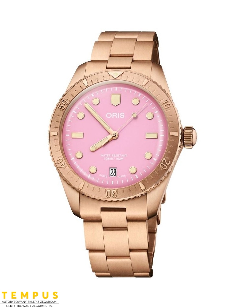 Zegarek sportowy damski, unisex Oris Divers Sixty-Five Cotton Candy 01 733 7771 3158-07 8 19 15 - Zegarki ORIS Zegarek sportowy damski, unisex Oris Divers Sixty-Five Cotton Candy 01 733 7771 3158-07 8 19 15 - Zegarki ORIS