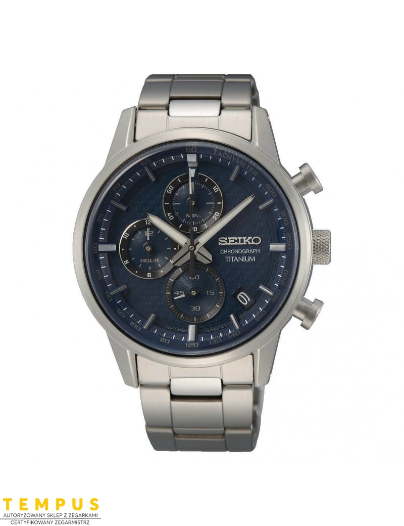 Zegarek casual męski Seiko Chronograph Titanium Ssb387P1 Quartz - Zegarki SEIKO