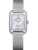 Zegarek fashion damski Citizen RECTANGULAR EM0491-81D na bransolecie