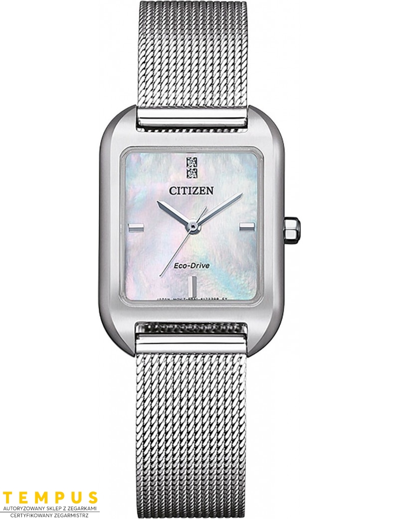Zegarek fashion damski Citizen RECTANGULAR EM0491-81D na bransolecie Zegarek fashion damski Citizen RECTANGULAR EM0491-81D na bransolecie