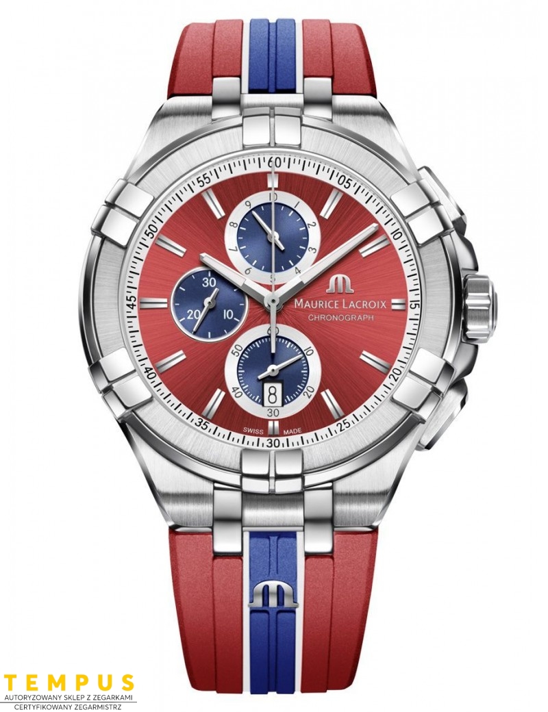 Zegarek casual męski Maurice Lacroix Aikon Chronograph Special Edition Vikings AI1018-SS001-530-6 - Zegarki MAURICE LACROIX