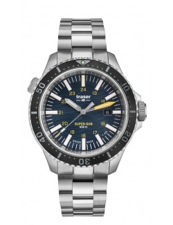 Zegarek sportowy, militarny męski Traser P67 SuperSub Blue T100 109372 - Zegarki TRASER