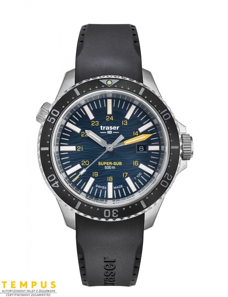 Zegarek sportowy, militarny męski Traser P67 SuperSub Blue T100 109371 - Zegarki TRASER Zegarek sportowy, militarny męski Traser P67 SuperSub Blue T100 109371 - Zegarki TRASER
