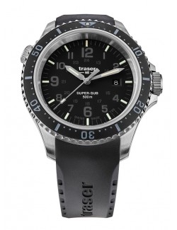 Zegarek sportowy, militarny męski Traser P67 SuperSub Black 109377 - Zegarki TRASER
