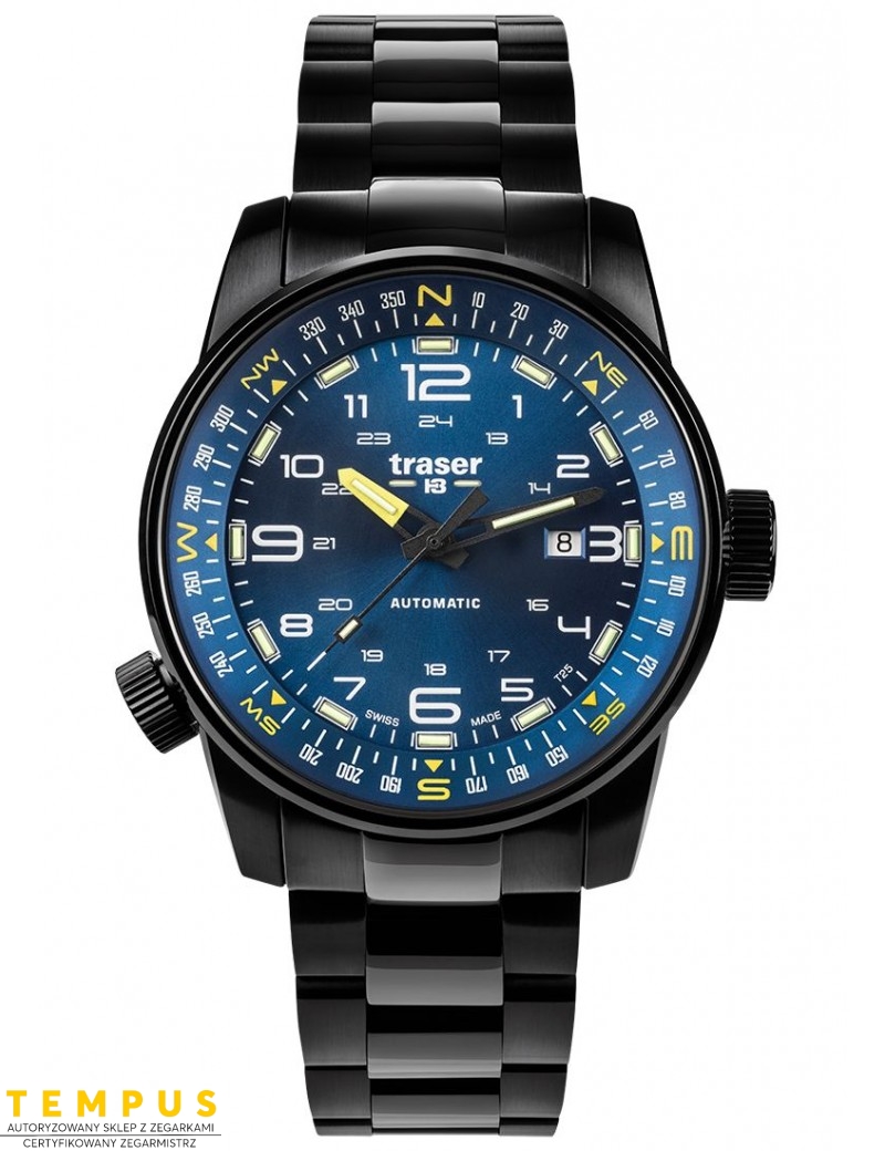 Zegarek sportowy, militarny męski Traser P68 Pathfinder Automatic Blue 109523 - Zegarki TRASER