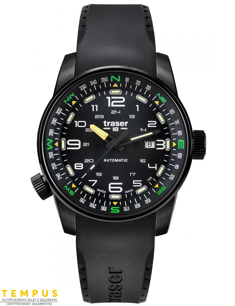 Zegarek sportowy, militarny męski Traser P68 Pathfinder Automatic Black 109741 - Zegarki TRASER Zegarek sportowy, militarny męski Traser P68 Pathfinder Automatic Black 109741 - Zegarki TRASER