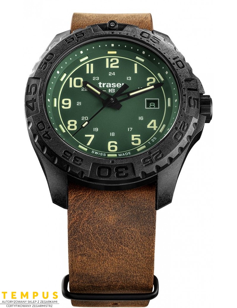 Zegarek sportowy, militarny męski Traser P96 Outdoor Pioneer Evolution Green 109038 - Zegarki TRASER