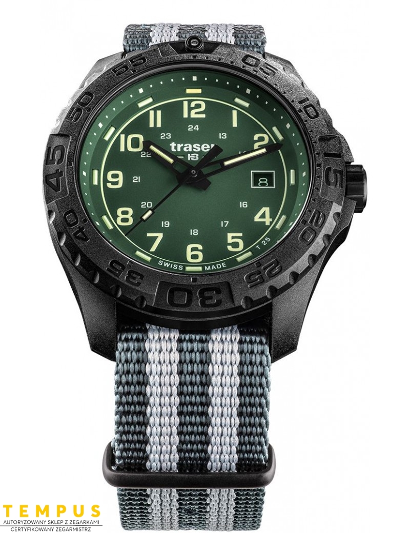 Zegarek sportowy, militarny męski Traser P96 Outdoor Pioneer Evolution Green 109039 - Zegarki TRASER Zegarek sportowy, militarny męski Traser P96 Outdoor Pioneer Evolution Green 109039 - Zegarki TRASER