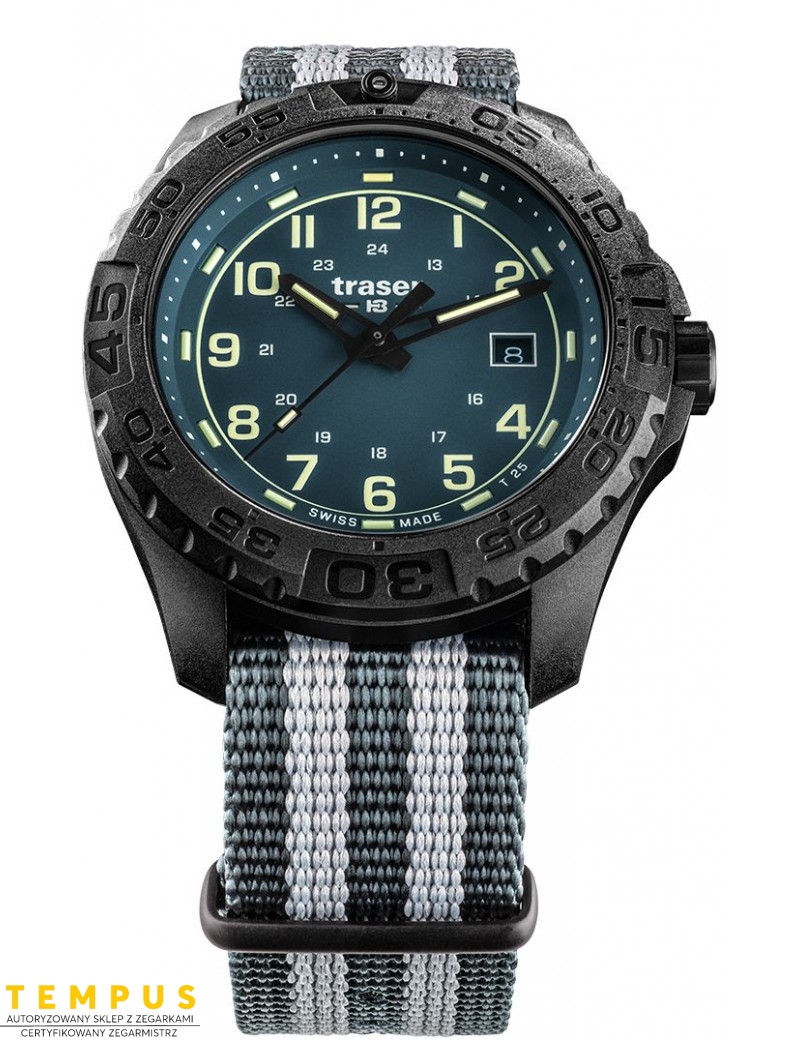Zegarek sportowy, militarny męski Traser P96 Outdoor Pioneer Evolution Petrol 109041 - Zegarki TRASER Zegarek sportowy, militarny męski Traser P96 Outdoor Pioneer Evolution Petrol 109041 - Zegarki TRASER
