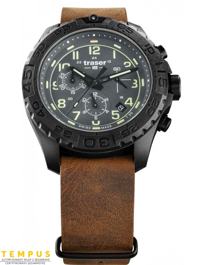Zegarek sportowy, militarny męski Traser P96 Outdoor Pioneer Evolution Chrono Grey 109045 - Zegarki TRASER Zegarek sportowy, militarny męski Traser P96 Outdoor Pioneer Evolution Chrono Grey 109045 - Zegarki TRASER