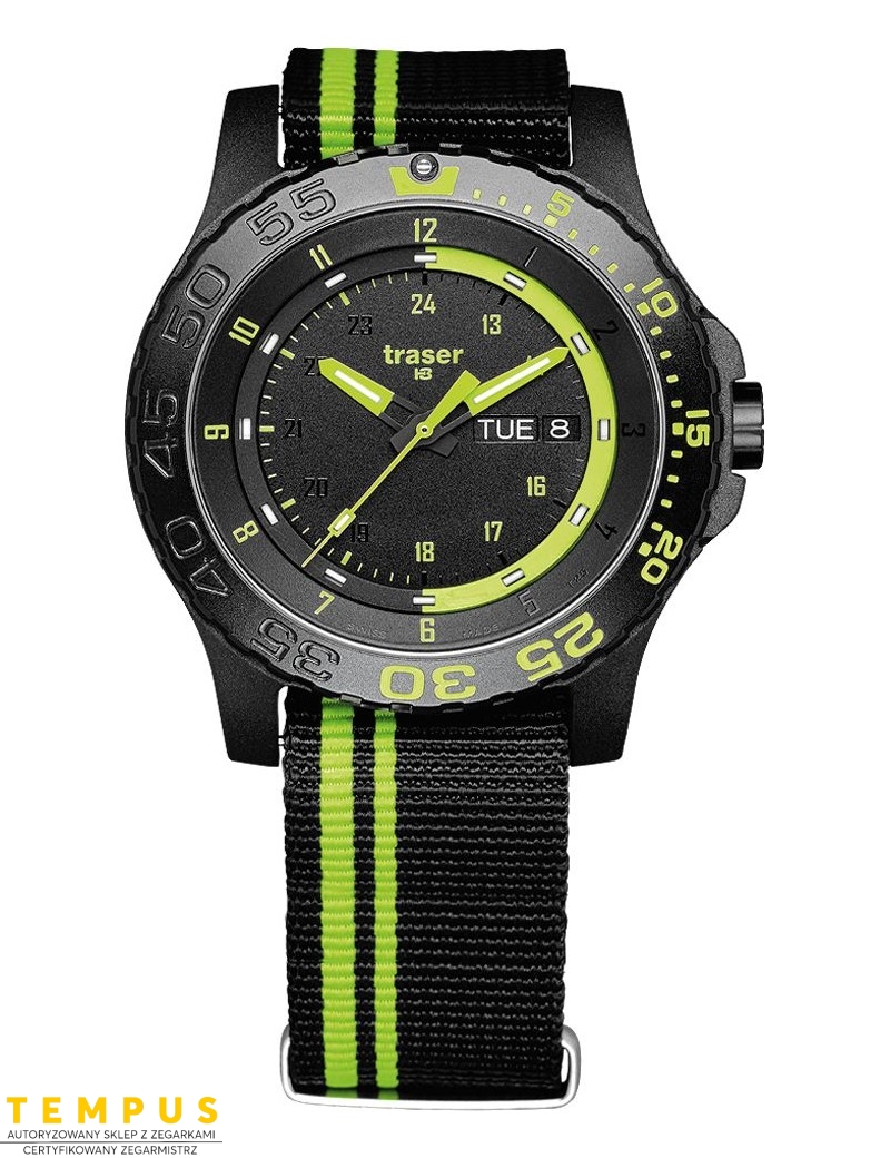 Zegarek sportowy, militarny męski Traser P66 Green Spirit 105542 - Zegarki TRASER Zegarek sportowy, militarny męski Traser P66 Green Spirit 105542 - Zegarki TRASER