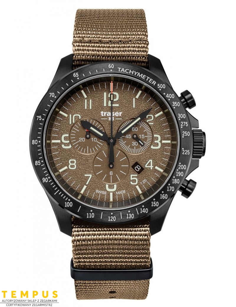 Zegarek sportowy, militarny męski Traser P67 Officer Pro Chronograph Khaki 109459 - Zegarki TRASER Zegarek sportowy, militarny męski Traser P67 Officer Pro Chronograph Khaki 109459 - Zegarki TRASER
