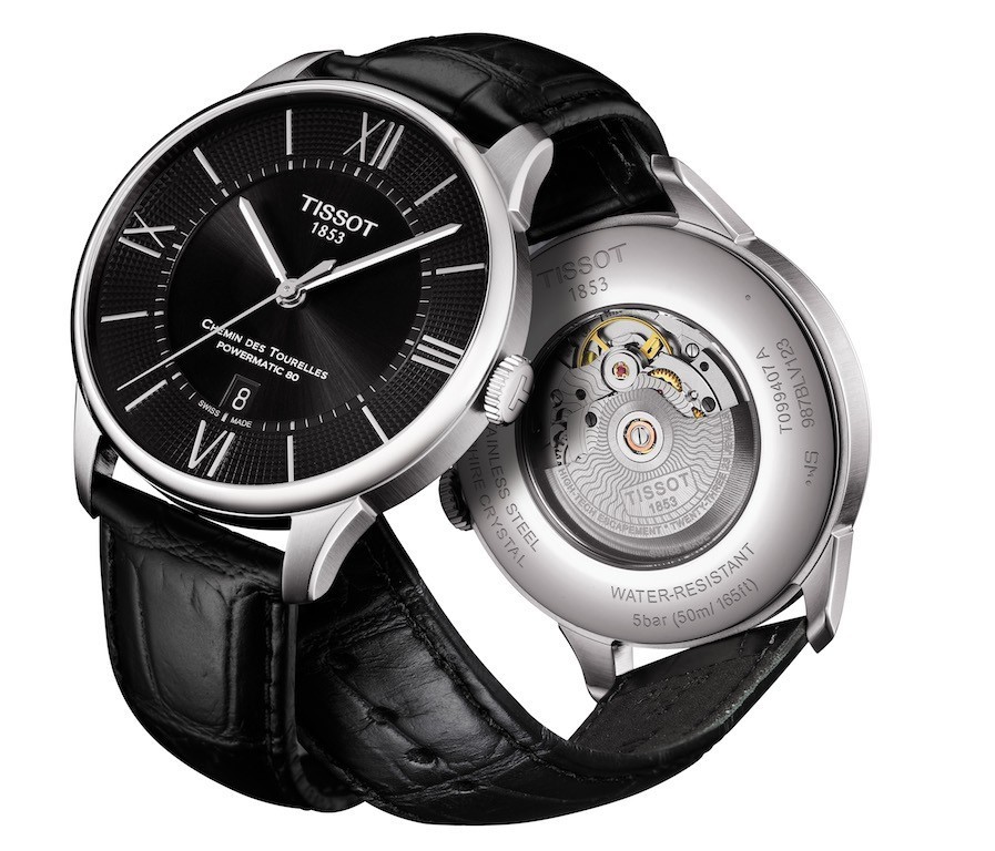 Zegarek Tissot Chemin des Tourelles Automatic czarny – klasyczny zegarek Tissot męski