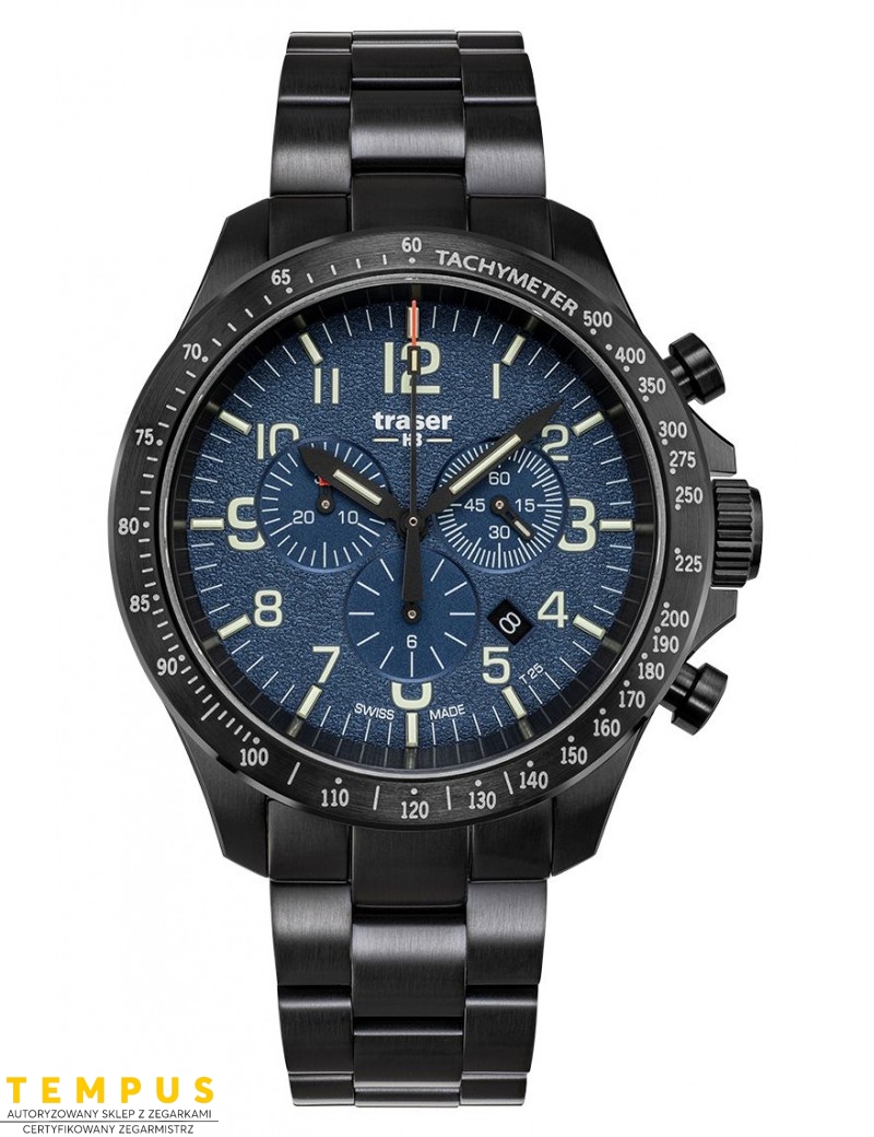 Zegarek sportowy, militarny męski Traser P67 Officer Pro Chronograph Blue 109462 - Zegarki TRASER Zegarek sportowy, militarny męski Traser P67 Officer Pro Chronograph Blue 109462 - Zegarki TRASER