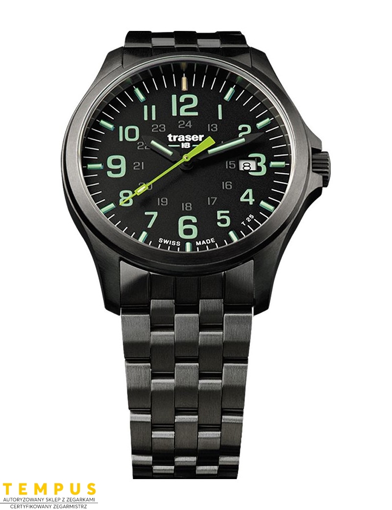 Zegarek sportowy, militarny męski Traser P67 Officer Pro GunMetal Black/Lime 107869 - Zegarki TRASER Zegarek sportowy, militarny męski Traser P67 Officer Pro GunMetal Black/Lime 107869 - Zegarki TRASER
