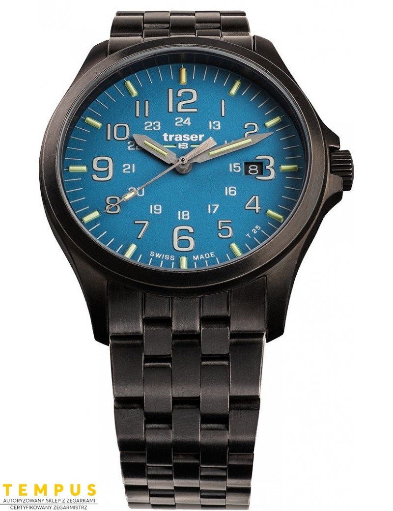 Zegarek sportowy, militarny męski Traser P67 Officer Pro GunMetal SkyBlue 108740 - Zegarki TRASER Zegarek sportowy, militarny męski Traser P67 Officer Pro GunMetal SkyBlue 108740 - Zegarki TRASER
