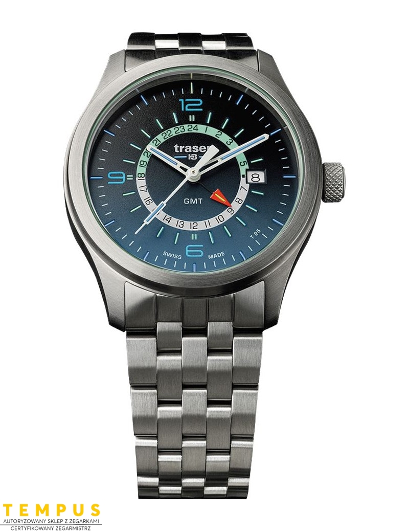 Zegarek sportowy, militarny męski Traser P59 Aurora GMT Blue 107036 - Zegarki TRASER Zegarek sportowy, militarny męski Traser P59 Aurora GMT Blue 107036 - Zegarki TRASER