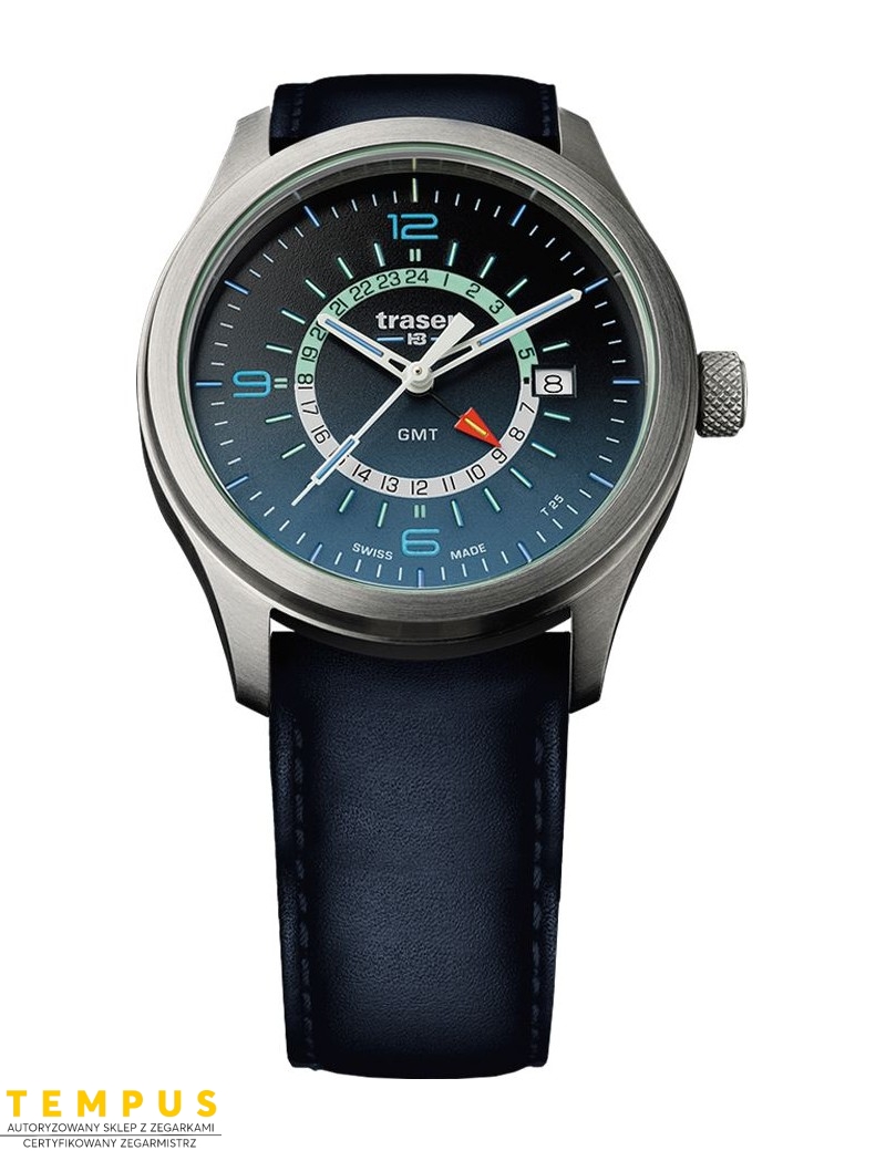 Zegarek sportowy, militarny męski Traser P59 Aurora GMT Blue 107035 - Zegarki TRASER Zegarek sportowy, militarny męski Traser P59 Aurora GMT Blue 107035 - Zegarki TRASER
