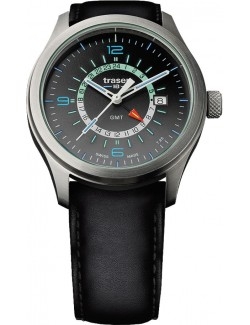 Zegarek sportowy, militarny męski Traser P59 Aurora GMT Anthracite 107231 - Zegarki TRASER