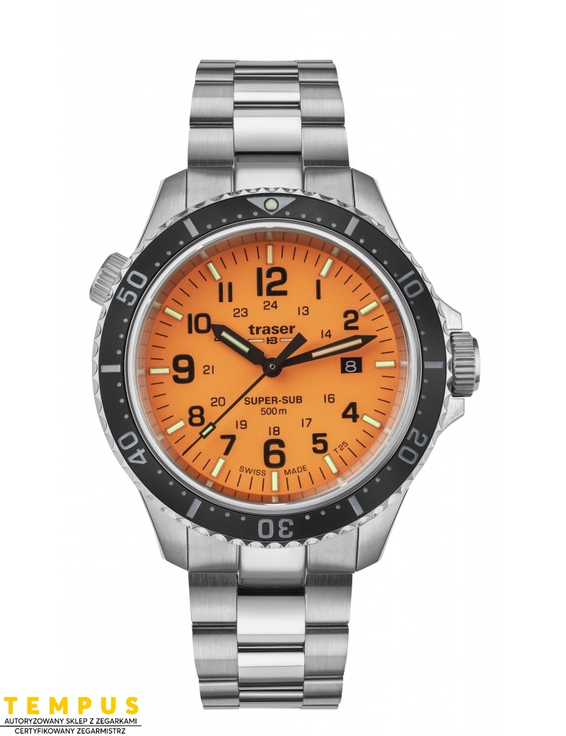 Zegarek sportowy, militarny męski Traser P67 SuperSub Orange 109381 - Zegarki TRASER Zegarek sportowy, militarny męski Traser P67 SuperSub Orange 109381 - Zegarki TRASER