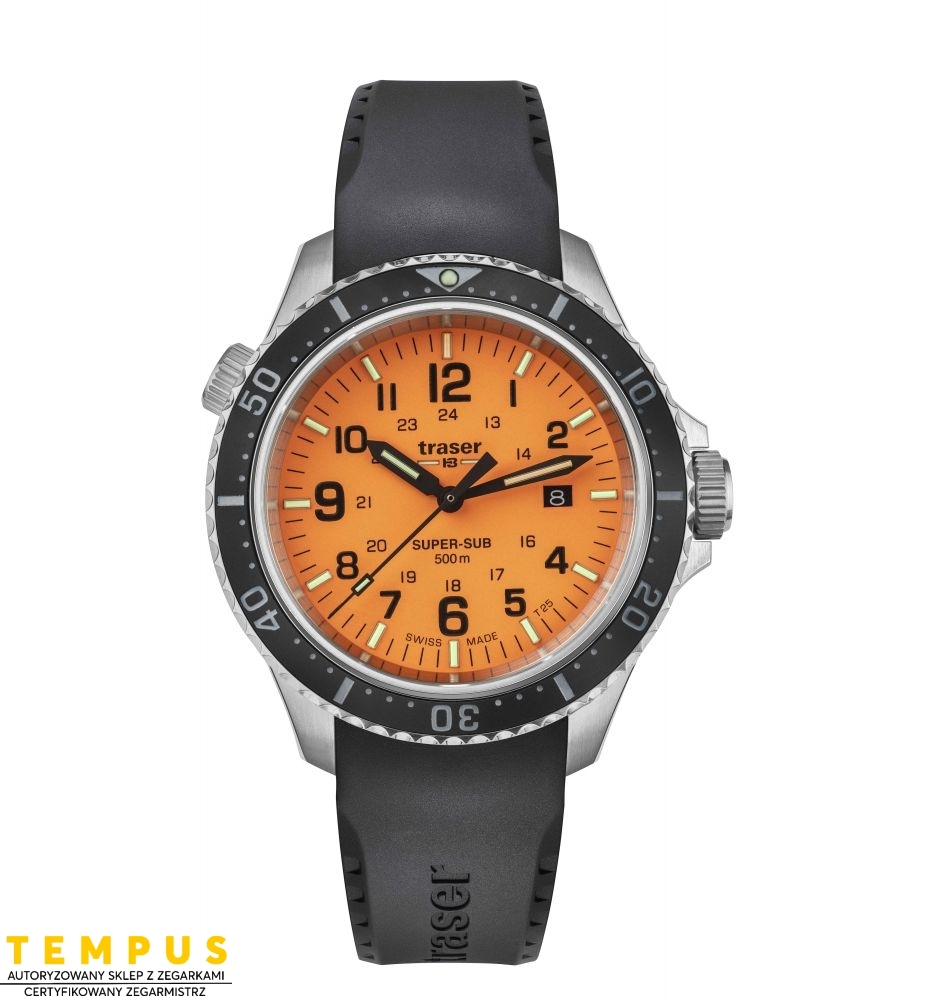 Zegarek sportowy, militarny męski Traser P67 SuperSub Orange 109380 - Zegarki TRASER Zegarek sportowy, militarny męski Traser P67 SuperSub Orange 109380 - Zegarki TRASER