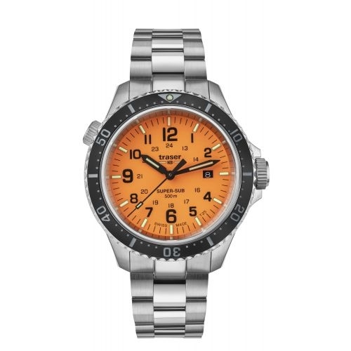 Zegarek sportowy, militarny męski Traser P67 SuperSub Orange Set 109379 - Zegarki TRASER