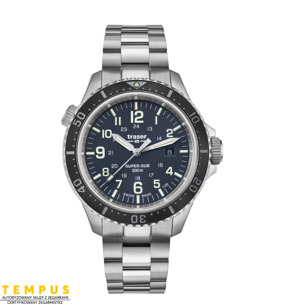 Zegarek sportowy, militarny męski Traser P67 SuperSub Blue 109375 - Zegarki TRASER Zegarek sportowy, militarny męski Traser P67 SuperSub Blue 109375 - Zegarki TRASER