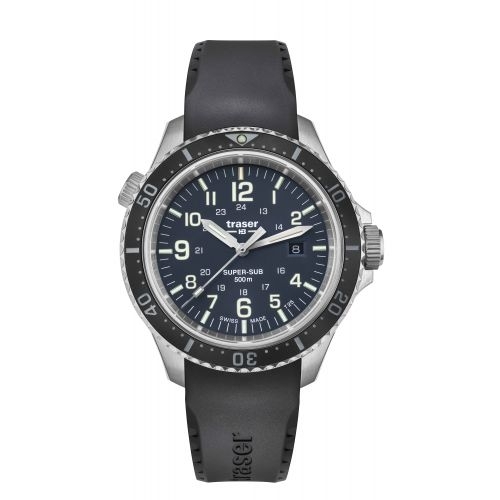 Zegarek sportowy, militarny męski Traser P67 SuperSub Blue 109374 - Zegarki TRASER