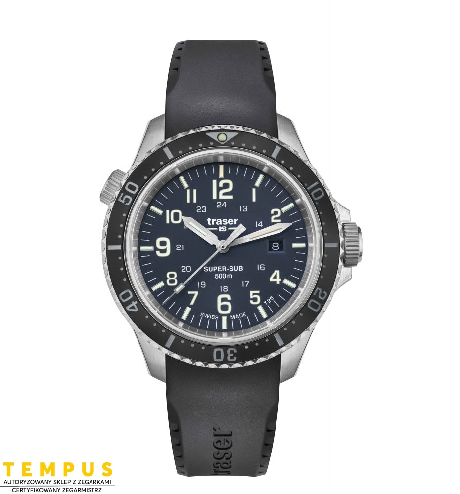 Zegarek sportowy, militarny męski Traser P67 SuperSub Blue 109374 - Zegarki TRASER Zegarek sportowy, militarny męski Traser P67 SuperSub Blue 109374 - Zegarki TRASER