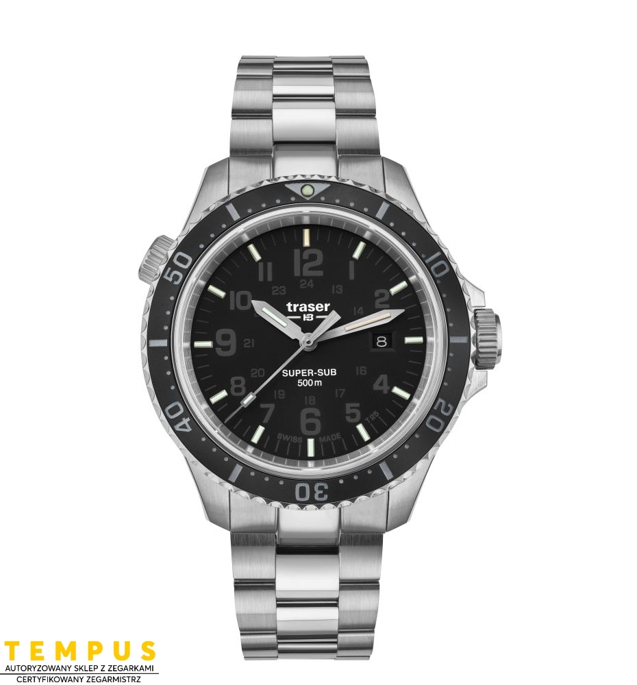 Zegarek sportowy, militarny męski Traser P67 SuperSub Black Set 109376 - Zegarki TRASER Zegarek sportowy, militarny męski Traser P67 SuperSub Black Set 109376 - Zegarki TRASER