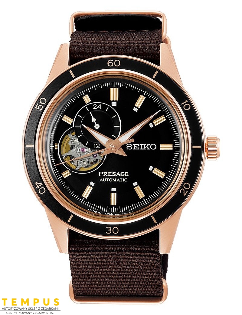 Zegarek męski Seiko Presage Automatic Style 60S Ssa426J1 Open Heart - Zegarki SEIKO