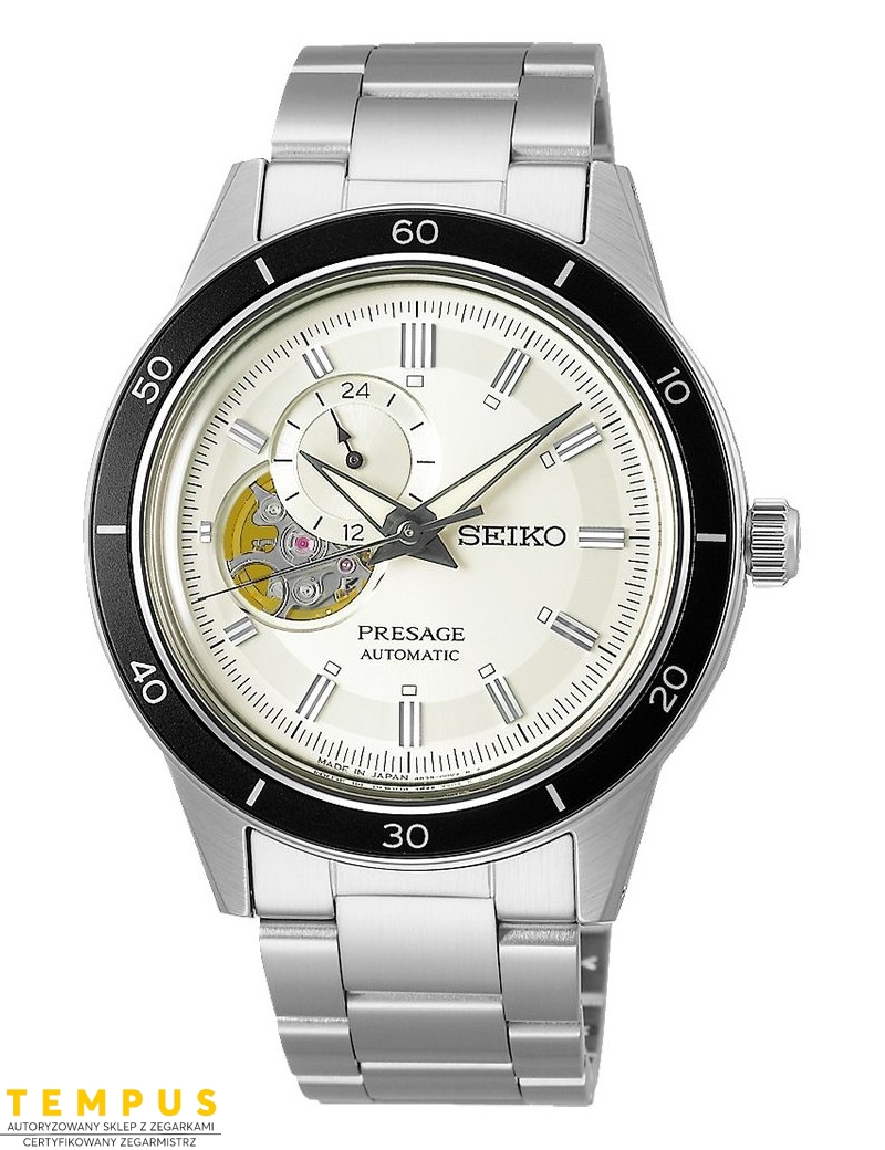 Zegarek klasyczny męski Seiko Presage Automatic Style 60S SSA423J1 Open Heart - Zegarki SEIKO Zegarek klasyczny męski Seiko Presage Automatic Style 60S SSA423J1 Open Heart - Zegarki SEIKO