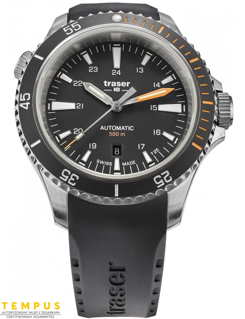 Zegarek sportowy, militarny męski Traser P67 SuperSub Diver Automatic Black T25 110322 - Zegarki TRASER Zegarek sportowy, militarny męski Traser P67 SuperSub Diver Automatic Black T25 110322 - Zegarki TRASER