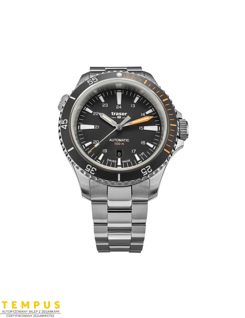 Zegarek sportowy, militarny męski Traser P67 SuperSub Diver Automatic Black T25 110324 - Zegarki TRASER