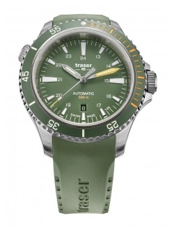 Zegarek sportowy, militarny męski Traser P67 SuperSub Diver Automatic Green T25 110327 - Zegarki TRASER