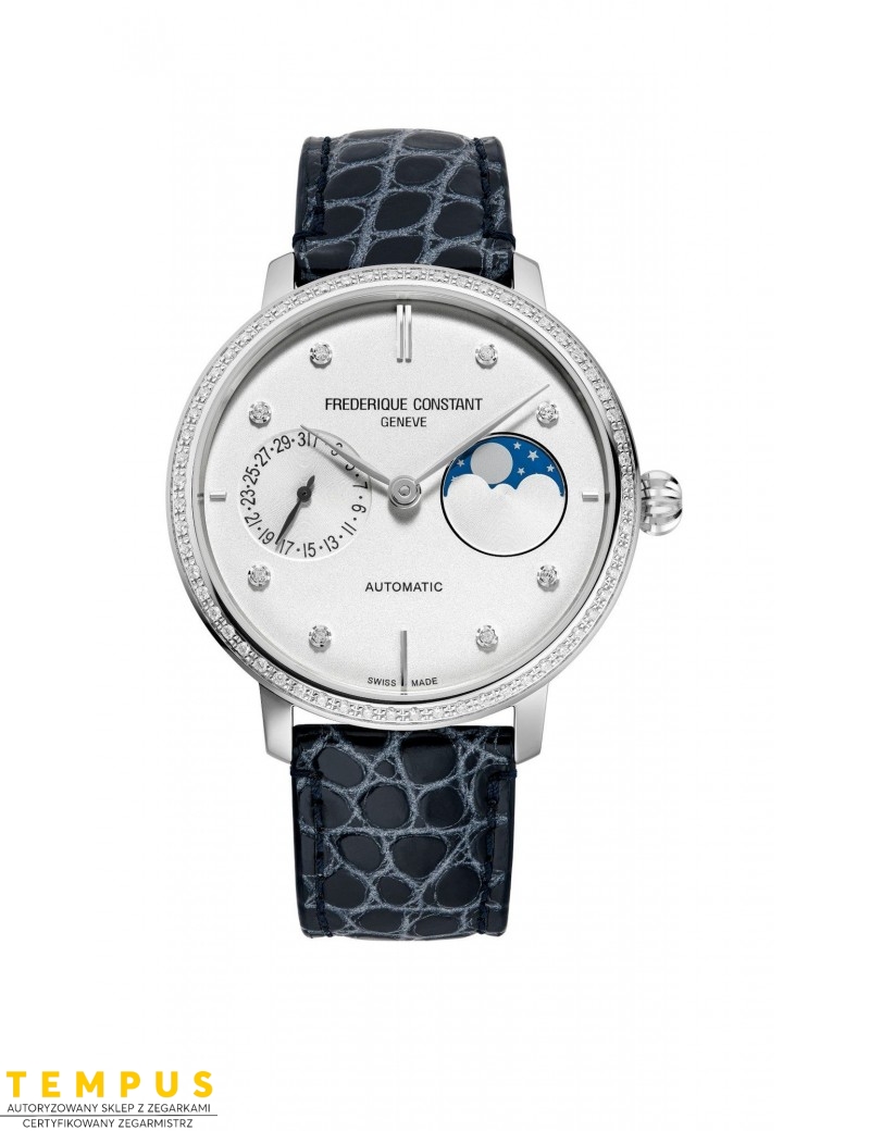 Frederique Constant SLIMLINE MOONPHASE Manufacture FC-702SD3SD6 - Zegarki FREDERIQUE CONSTANT