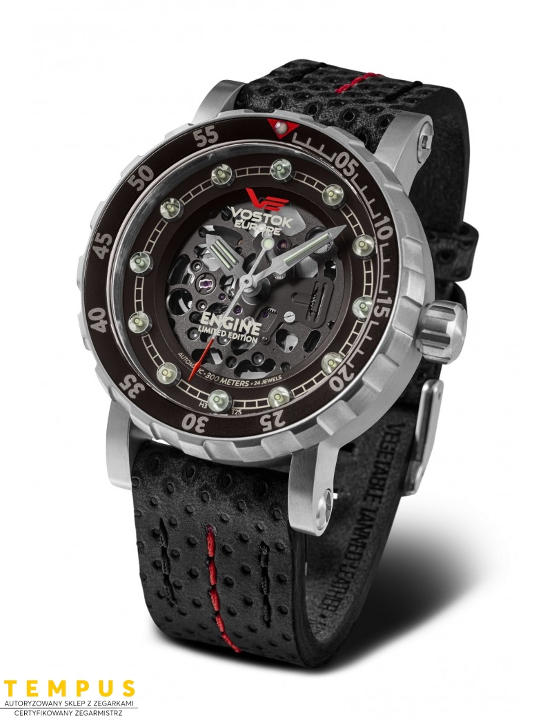 Zegarek sportowy męski Vostok Europe Engine Skeleton Limited Edition Automatic NH72-571A646 - Zegarki VOSTOK EUROPE