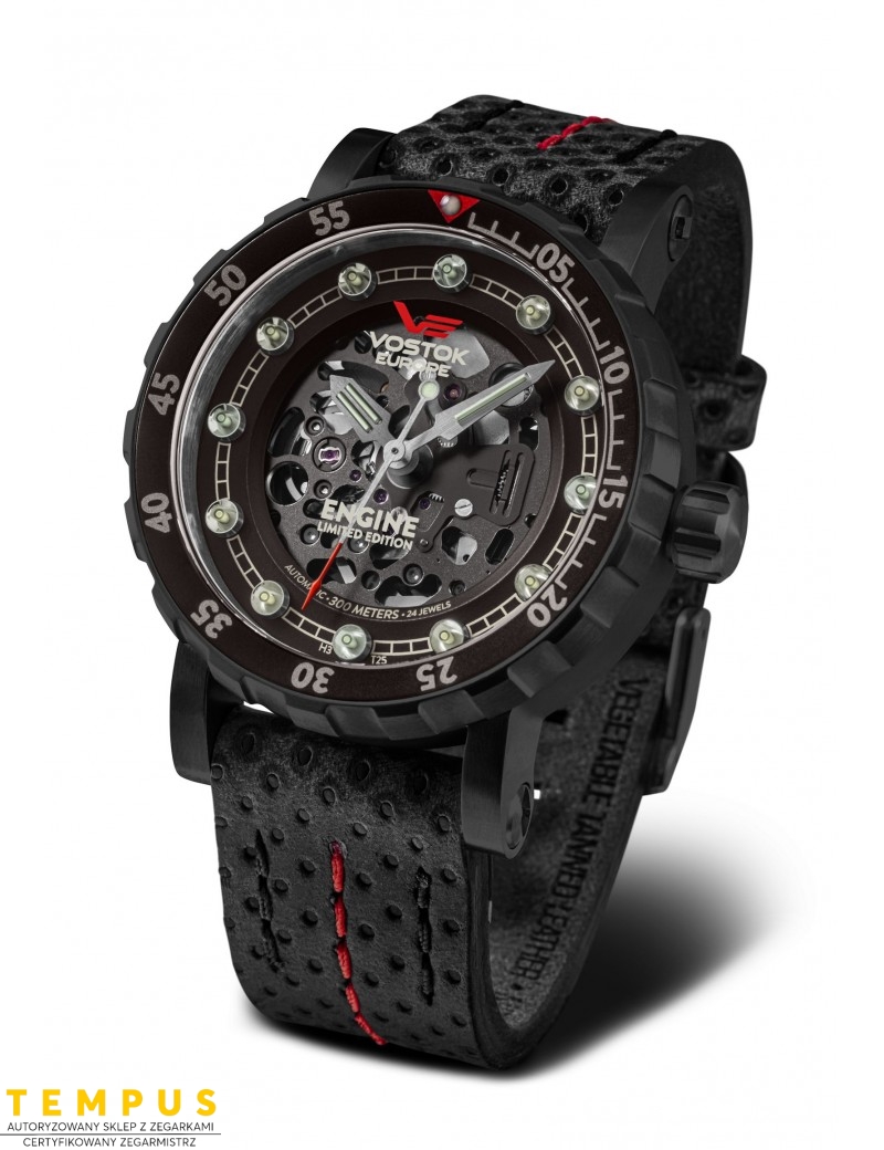 Zegarek sportowy męski Vostok Europe Engine Skeleton Limited Edition Automatic NH72-571C647 - Zegarki VOSTOK EUROPE